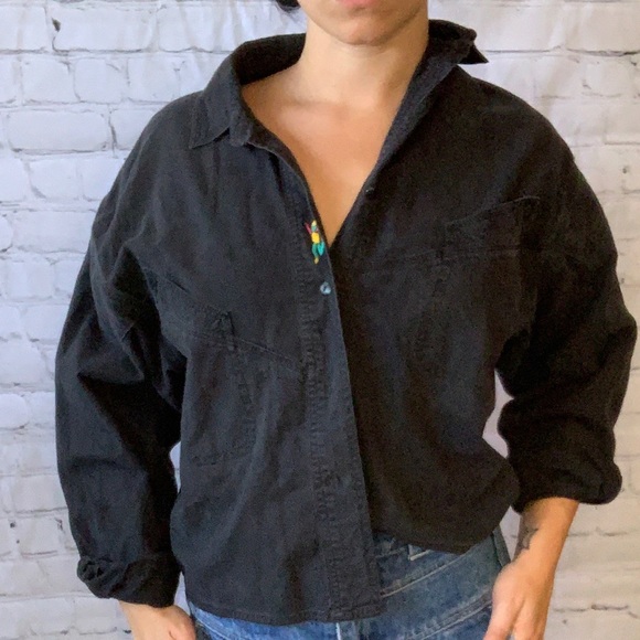 Cropped distressed black western jacket - Picture 2 of 7